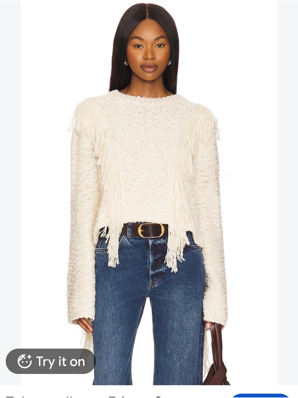 Tularosa Cream Teddy Knit Jacket